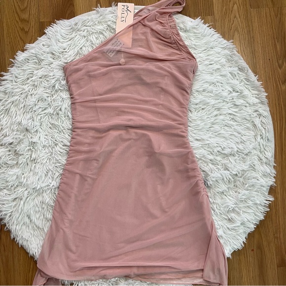 Oh Polly One-Shoulder Pink Mini Dress - Picture 8 of 11